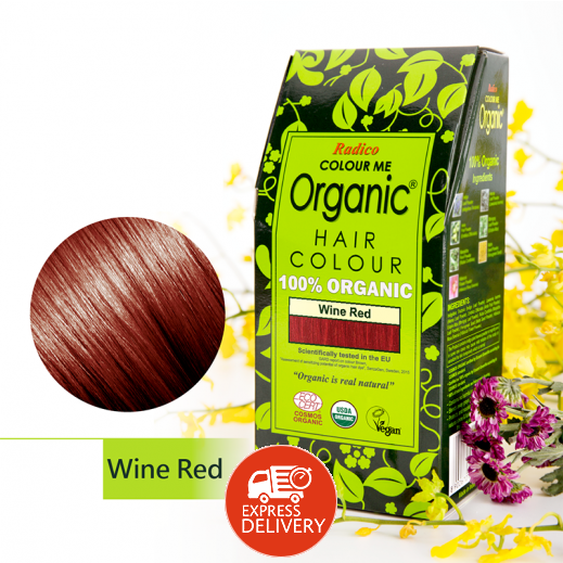 Wine Red Colour Me Organic Hair - Mehadme